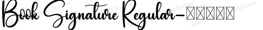 Book Signature Regular字体转换